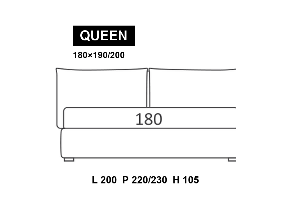 尺寸圖 Queen