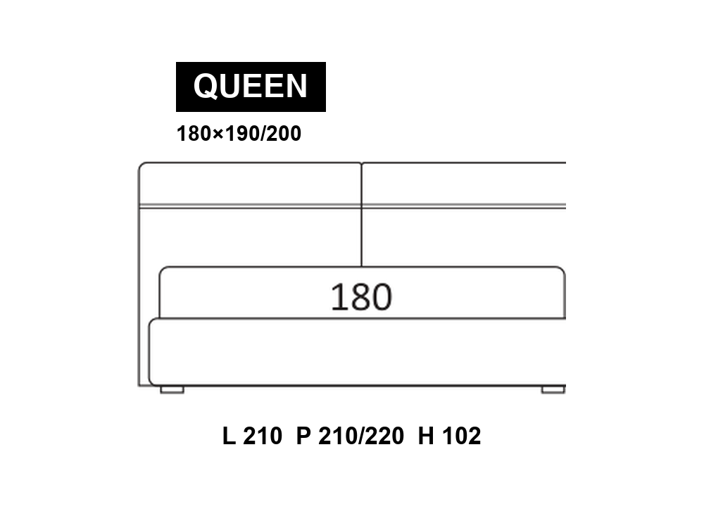 尺寸圖 Queen