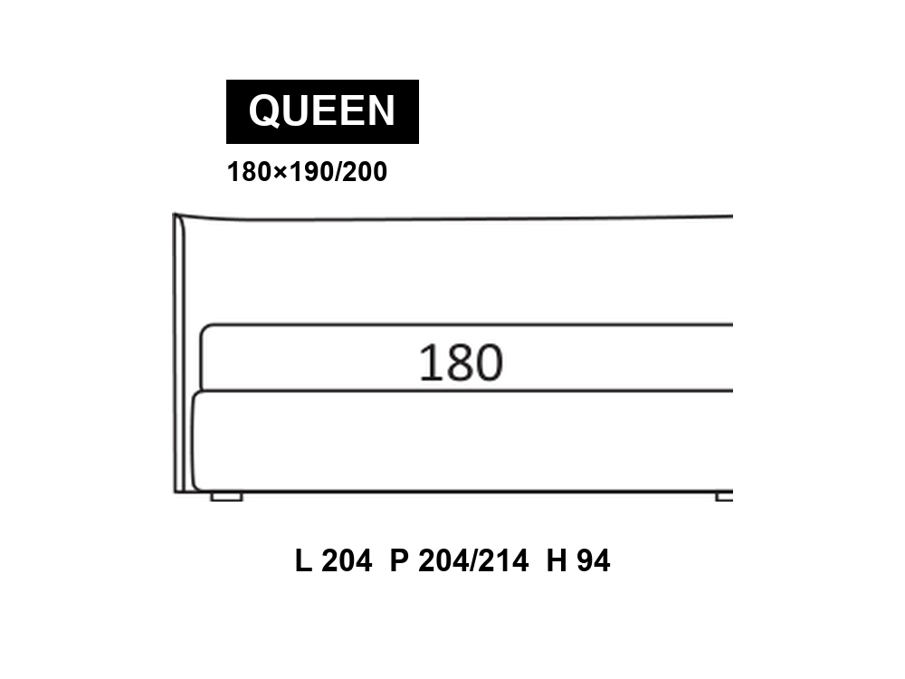 尺寸圖 Queen