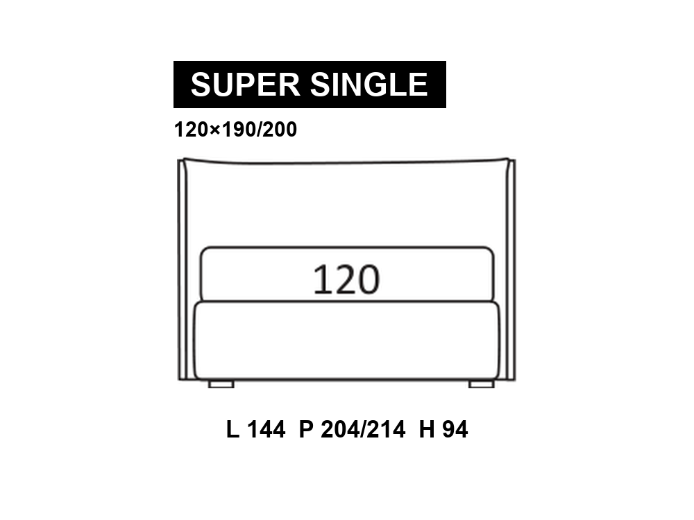 尺寸圖 Super Single