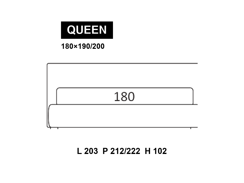 尺寸圖 Queen