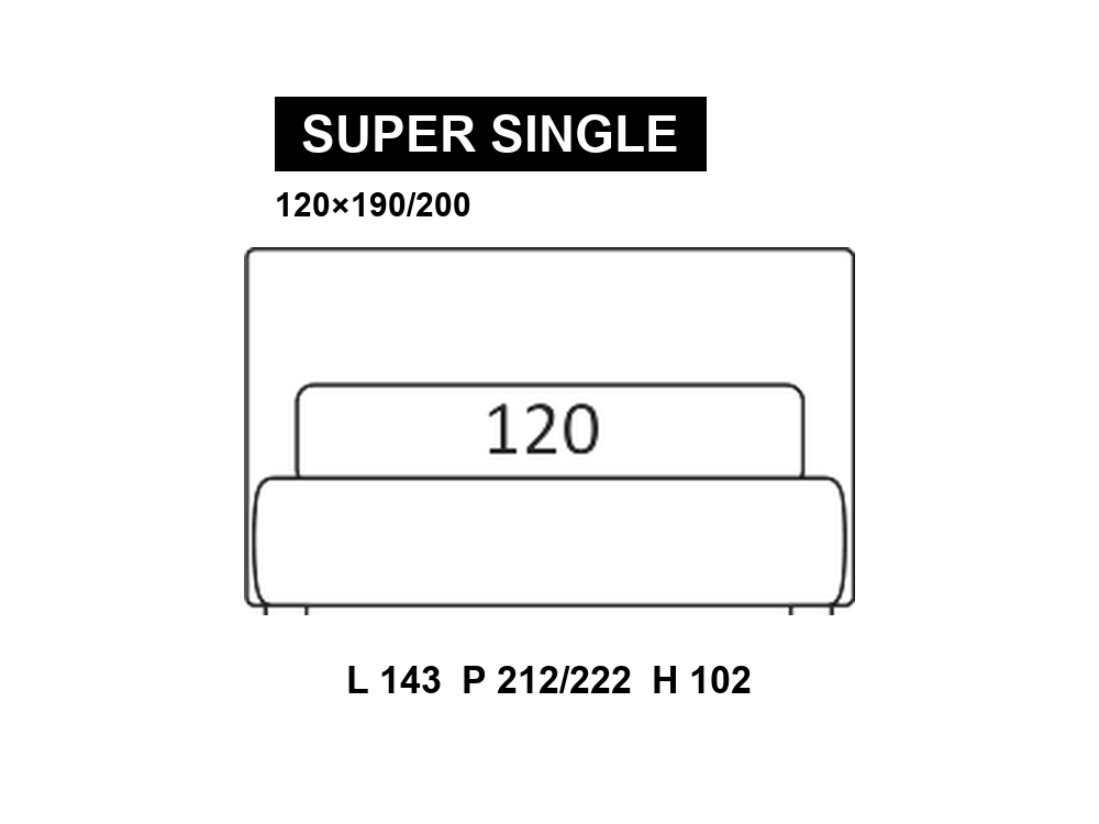 尺寸圖 Super Single