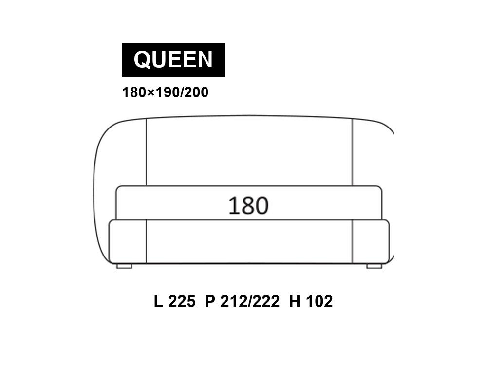 尺寸圖 Queen